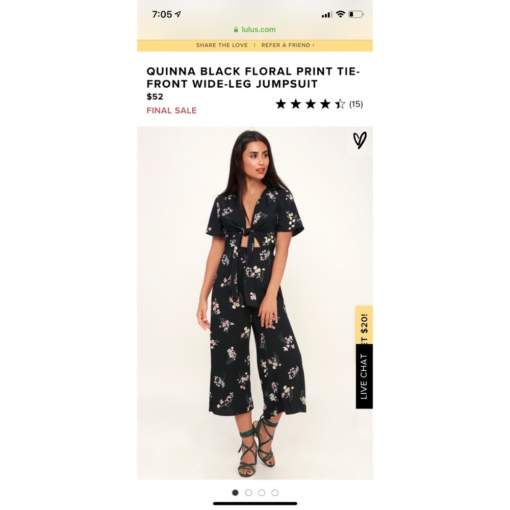 Lulus floral jumpsuit Size S - Picture 6 of 8
